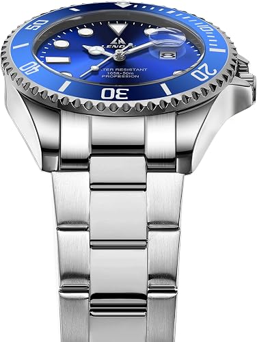 LN LENQIN Mens Watches Stainless Steel Waterproof Watch for Men Analog Quartz Watch for Men with Date Luminous Fashion Mens Wrist watch