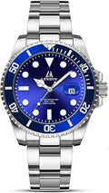 LN LENQIN Mens Watches Stainless Steel Waterproof Watch for Men Analog Quartz Watch for Men with Date Luminous Fashion Mens Wrist watch