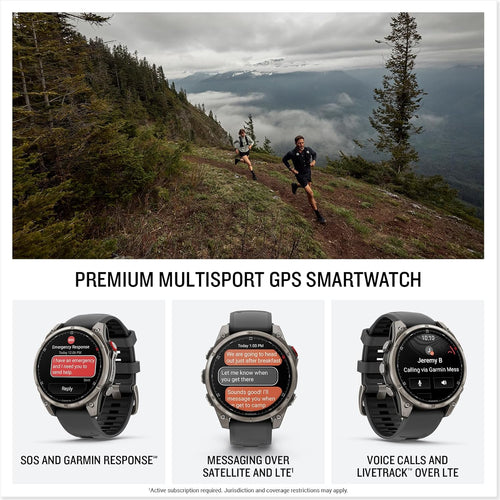 Garmin fēnix® 8 Pro, 47mm, Sapphire, Titanium, Graphite/Black | Premium Multisport Smartwatch, inReach® Technology, AMOLED Display, Built-In Flashlight,..